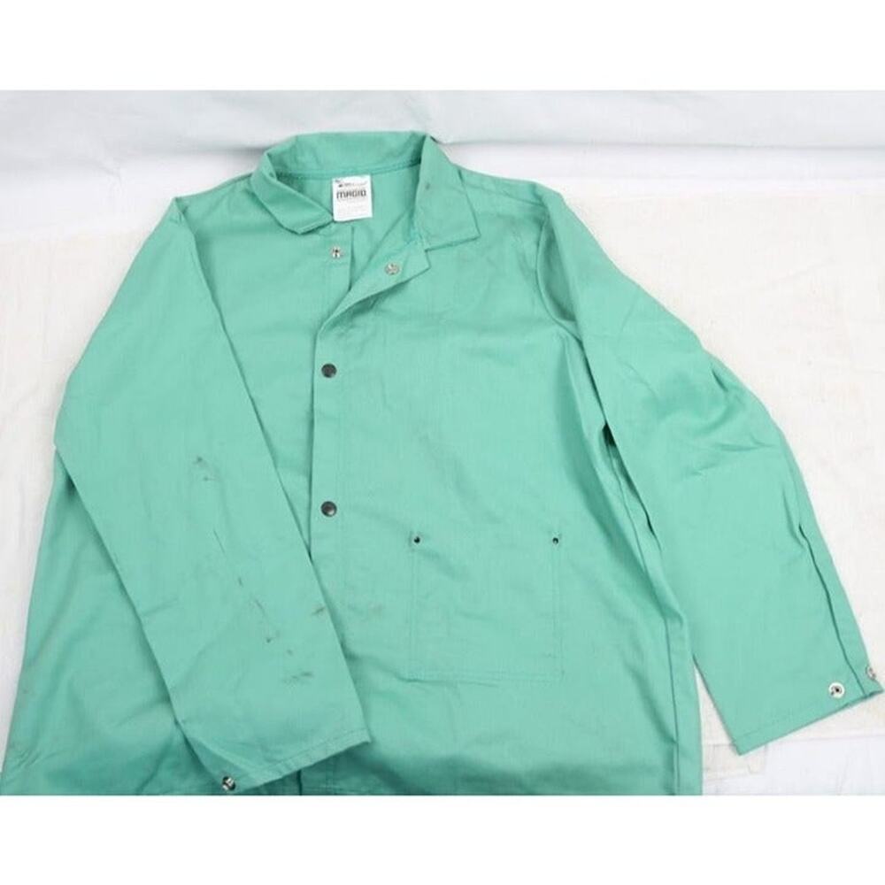Magid SparkGuard 2830 FR Cotton Welding Jacket, XL, Green, ASTM D6413-99